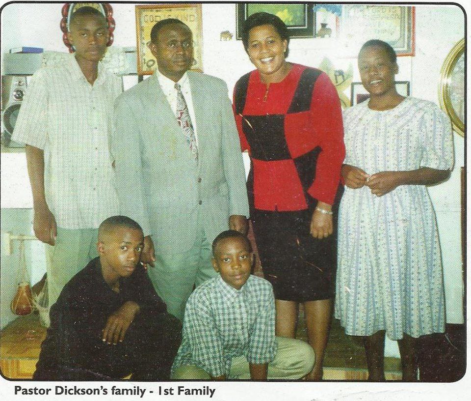 Dr. K.L. Dickson with family in early ministry days